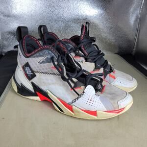 Jordan Why Not Shoes Men 8 White Lace Up Basketball Sneakers Black Red Women 9.5